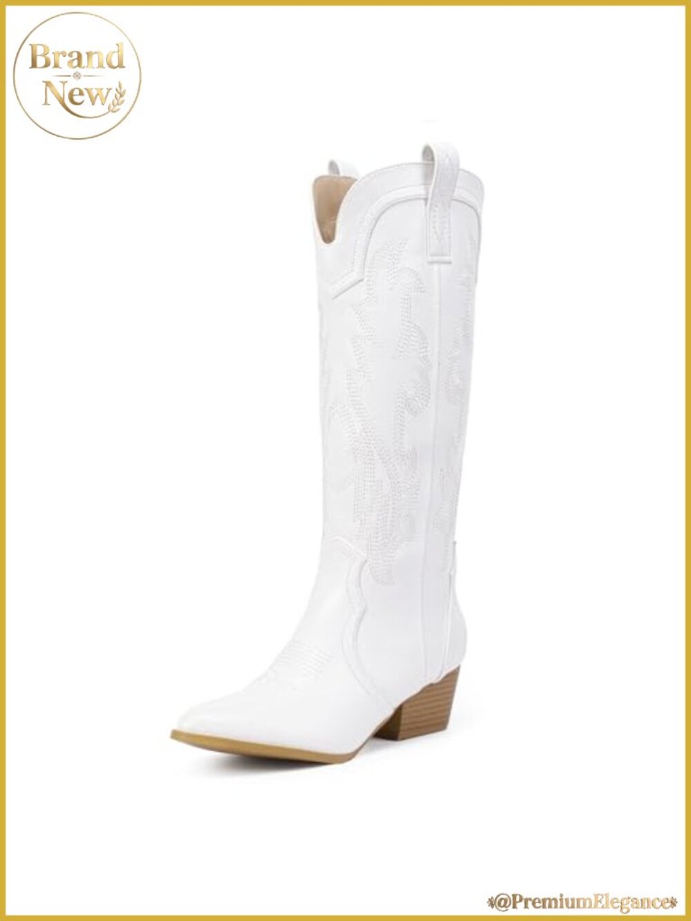 Knee High Cowgirl Western Boots Pointed Toe Block Heel Women